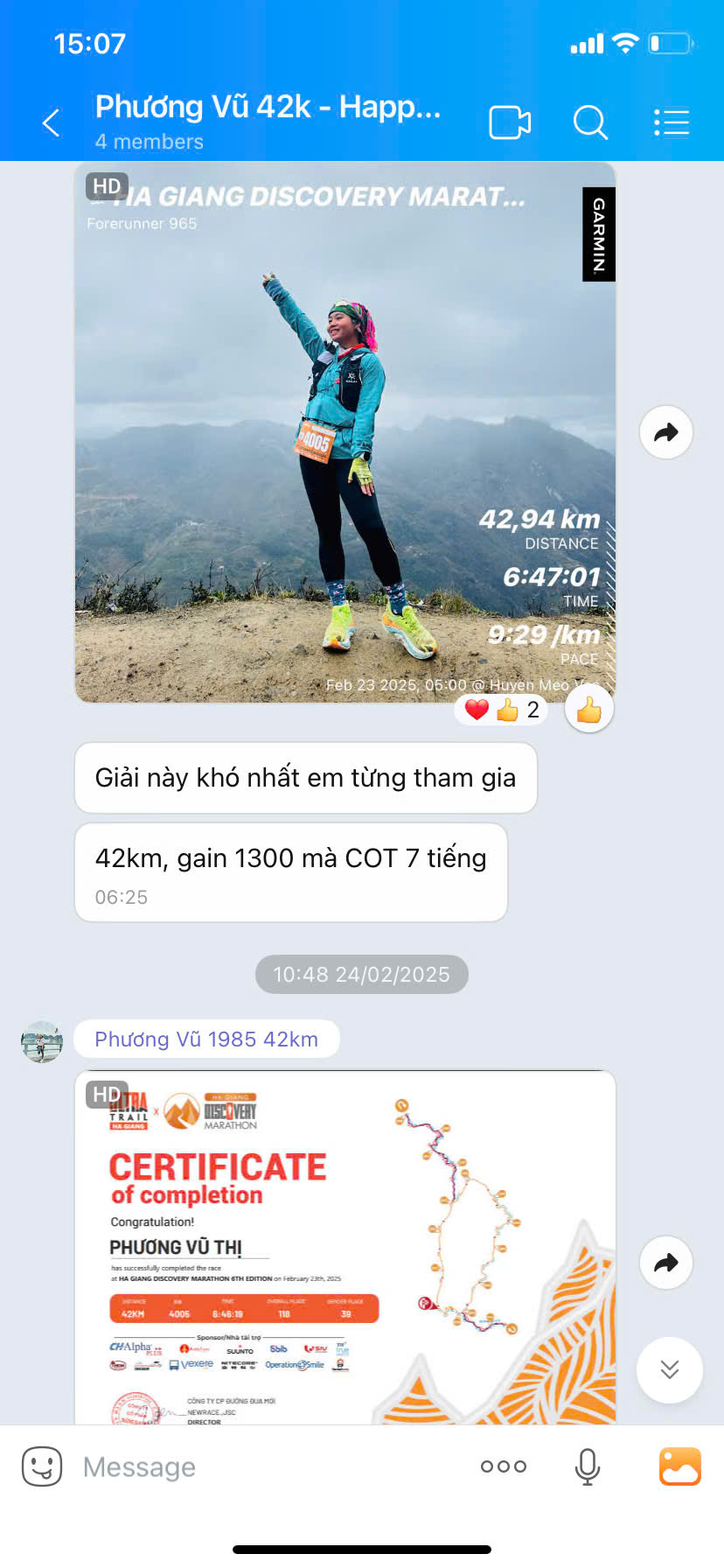 Phương Vũ Thị chinh phục Mountain 42K Hà Giang